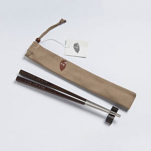 木質不鏽鋼長筷 Wooden Stainless Steel Chopsticks